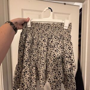 Altar’d State Floral Black and White Skirt